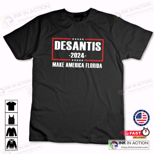 Ron Desantis 2024 Make America Florida Men’s Political Graphic Tee