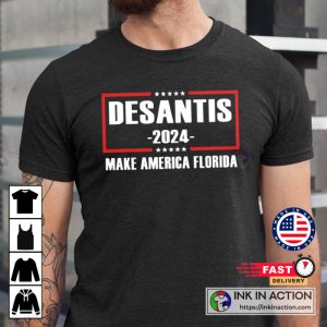 Ron Desantis 2024 Make America Florida Mens Political Graphic Tee 3