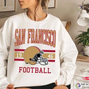 San Francisco Football Sweatshirt Vintage Retro San Francisco Football Crewneck Sweatshirt American Football Fan 1