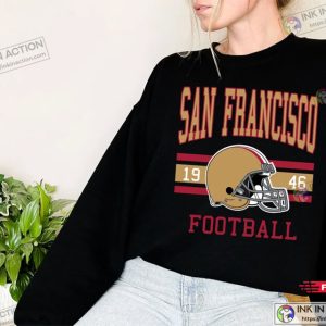 San Francisco Football Sweatshirt Vintage Retro San Francisco Football Crewneck Sweatshirt American Football Fan 3