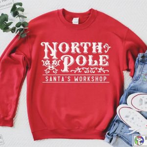 Santas Workshop Sweatshirt Santa Claus Shirt Rebel And Claus Tee Gift for Christmas 2