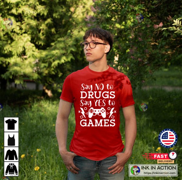 Say No To Drugs Say Yes To Games Red Ribbon Week Shirt