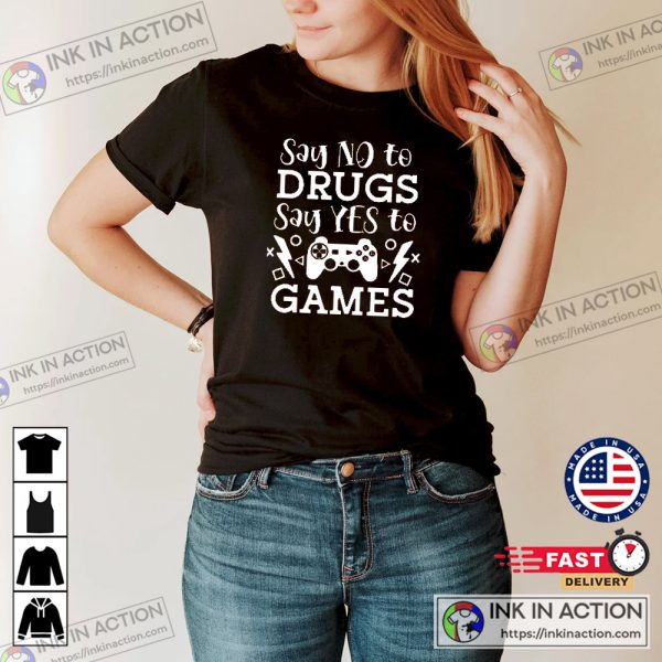 Say No To Drugs Say Yes To Games Red Ribbon Week Shirt