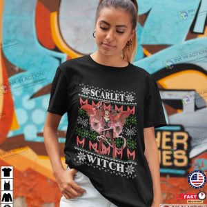 Scarlet Witch Christmas Shirt, Scarlet Witch Ugly Christmas Sweater, Wanda Maximoff Multiverse Of Madness