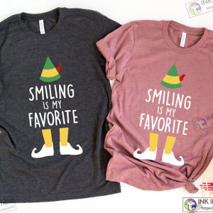 Smiling Is My Favorite Holiday Elf, Couples Gift, Christmas Pajamas, Elf Family Shirts