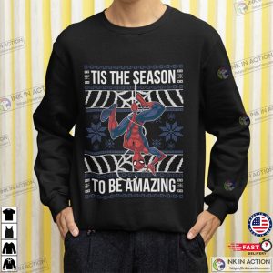 Spiderman Christmas Shirt, Amazing Spiderman Ugly Christmas Sweater, Marvel Spiderman Shirt
