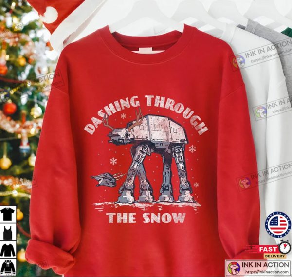 Star Wars AT-AT Walker Dashing Through The Snow Christmas Shirt