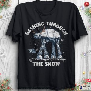 Star Wars Christmas AT AT Walker Dashing Through The Snow Christmas Shirt 3