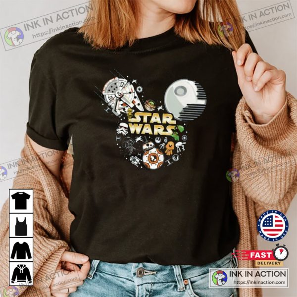 Star Wars Mickey Head Shirt Mickey and Minnie Disney Shirt Disney Family and Couple Shirt