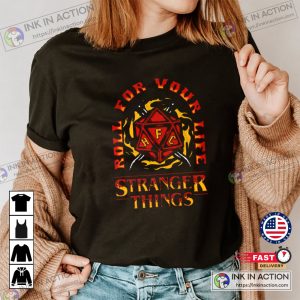 Stranger Things Four Fire And Dice Graphic Tee 2