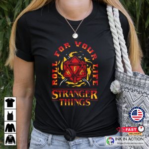 Stranger Things Four Fire And Dice Graphic Tee 3
