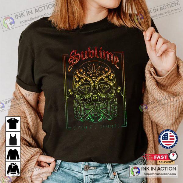 Sublime Graphic Tee Vintage Sublime Smoke 2 Joints Sun Rock T-Shirt