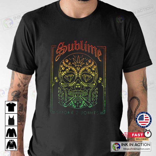 Sublime Graphic Tee Vintage Sublime Smoke 2 Joints Sun Rock T-Shirt