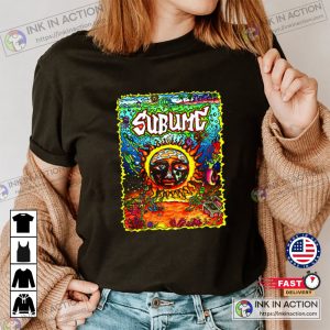 Sublime Graphic Tee Vintage Sublime To Freedom Sun Rock T-Shirt
