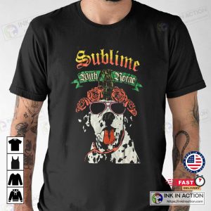 Sublime Merch Vintage Sublime Lou Dog Funny Cotton Black Unisex Shirt 3