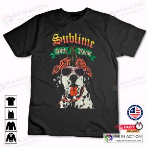 Sublime Merch Vintage Sublime Lou Dog Funny Cotton Black Unisex Shirt 4