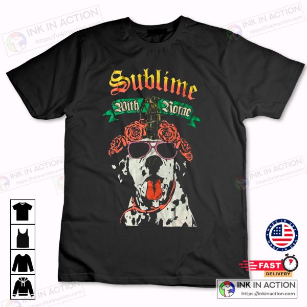 Sublime Merch Vintage Sublime Lou Dog Funny Cotton Black Unisex Shirt