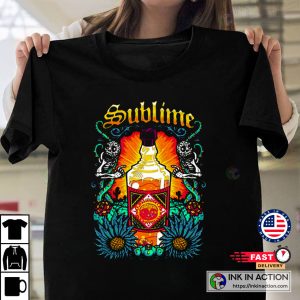 Sublime Tee Retro Punk Sublime Sun Face Rock T-Shirt