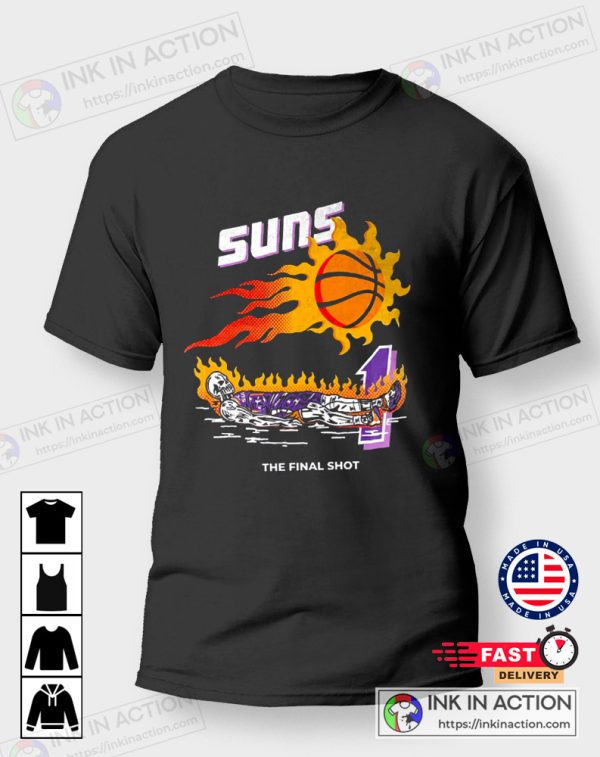 Warren Lotas Suns “ The Final Shot” Purple Skeleton Shirt NBA Unisex T-shirt