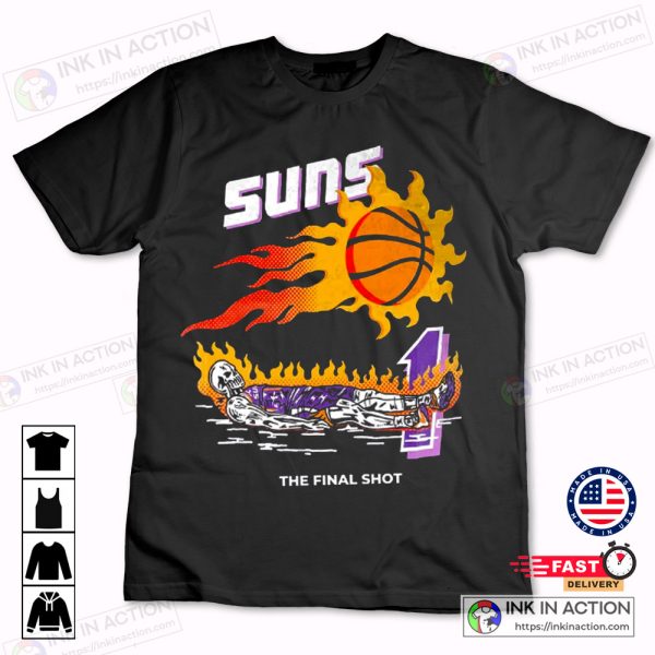 Warren Lotas Suns “ The Final Shot” Purple Skeleton Shirt NBA Unisex T-shirt