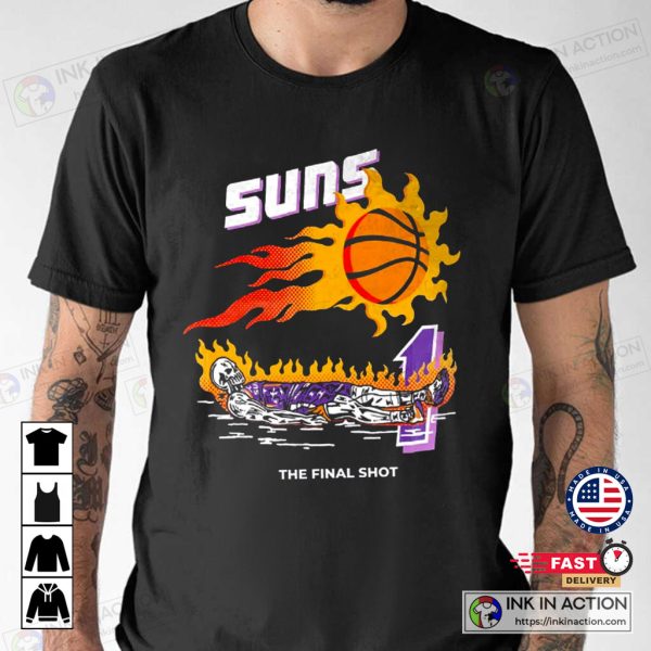 Warren Lotas Suns “ The Final Shot” Purple Skeleton Shirt NBA Unisex T-shirt