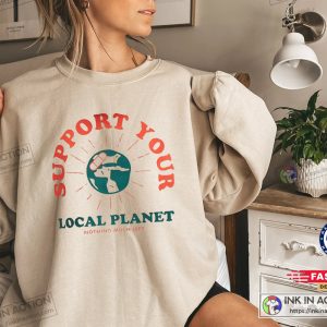 Support Your Planet Hoodie Greenfriendly Print Oversize Unisex Streetwear Style 3