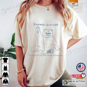Taylor Karma Is A Cat Shirt Country Music Midnights Shirt