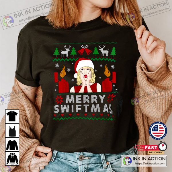 Swiftie Taylor Swift Merch Taylor’s Version Albums Midnights Christmas Ugly Sweatshirt