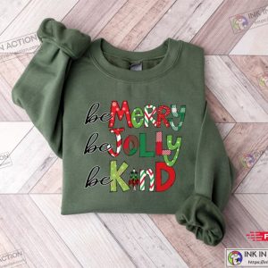 Teacher Christmas Sweater Christmas Crewneck Teacher Sweatshirt Be Kind Shirt 3