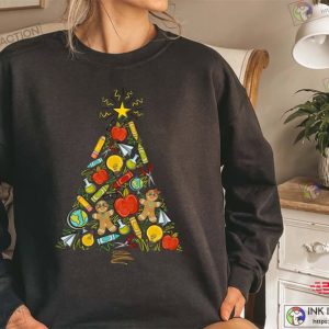 Teacher Christmas Tree Graphic Sweatshirt