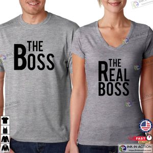The Boss The Real Boss Set Couple T-shirts