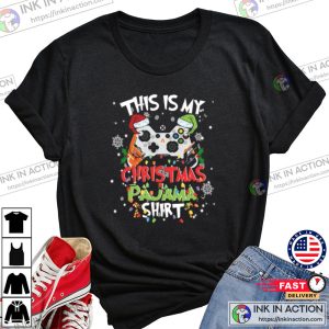 This is my Christmas pajama Santa hat Merry Christmas 2022 T shirt 4