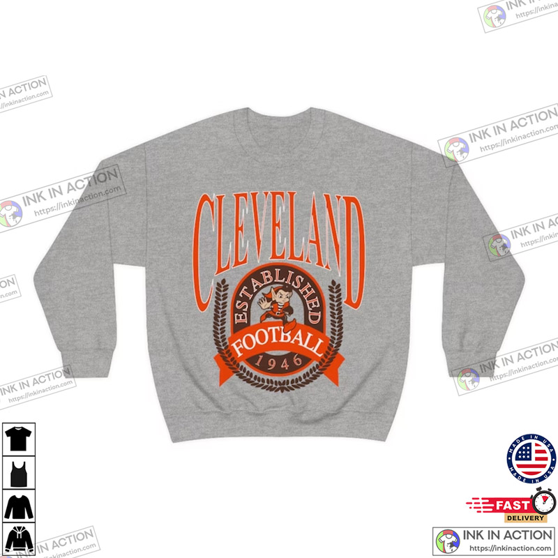 Throwback Cleveland Browns Sweatshirt - Vintage Unisex Football