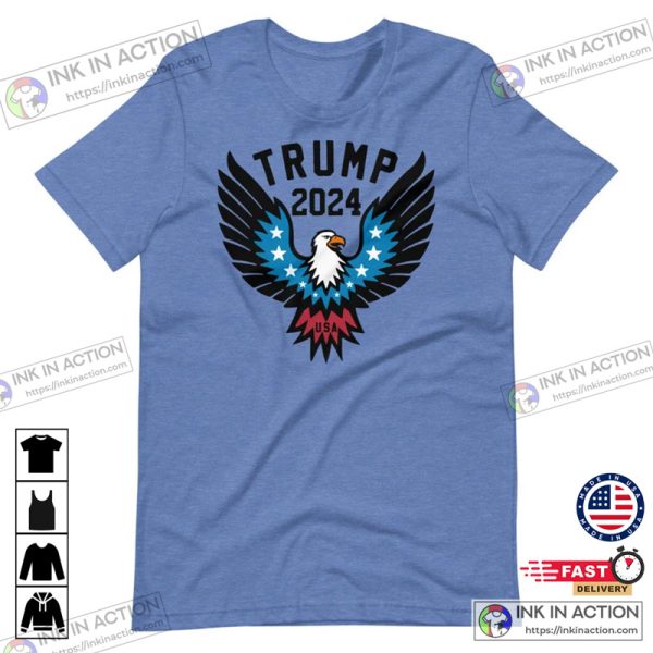 Trump 2024 Republican Patriotic American Eagle Shirt