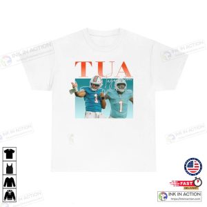 Tua Tagovailoat Tshirt Miami Dolphins Vintage Retro 90s Bootleg Design 1