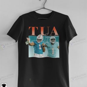 Tua Tagovailoat Tshirt Miami Dolphins Vintage Retro 90s Bootleg Design 3
