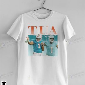 Tua Tagovailoat Tshirt Miami Dolphins Vintage Retro 90s Bootleg Design 4