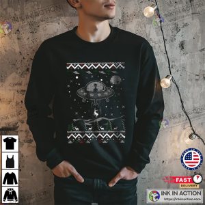 Glow In The Dark UFO Ugly Christmas Sweater