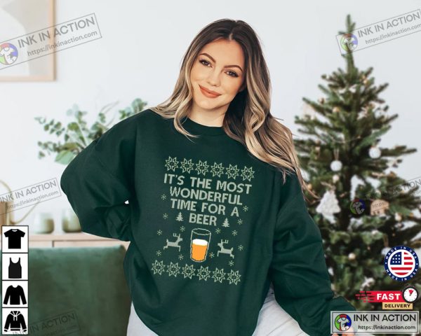 Ugly Christmas Sweater Beer Lover, Gifts For Men Xmas Jumper, Holiday Pullover Christmas