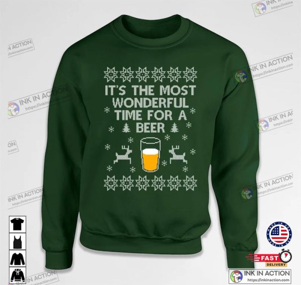 Ugly Christmas Sweater Beer Lover, Gifts For Men Xmas Jumper, Holiday Pullover Christmas