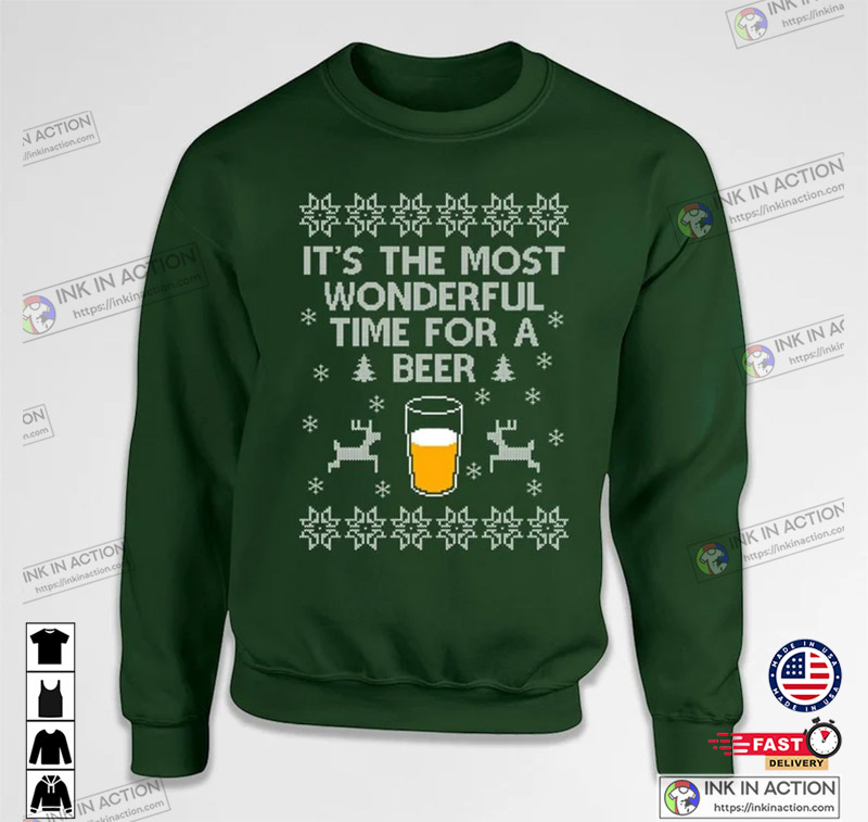 Ugly Christmas Sweater Beer Lover, Gifts For Men Xmas Jumper, Holiday  Pullover Christmas - Ink In Action