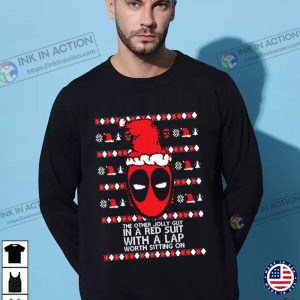 Ugly Christmas Sweater Deadpool The Other Jolly Guy In A Red Suit Sweatshirt 2