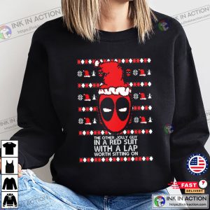 Ugly Christmas Sweater Deadpool The Other Jolly Guy In A Red Suit Sweatshirt 3