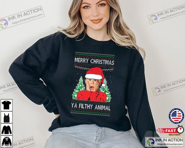 Kevin Merry Christmas Ya Filthy Animal Movie Ugly Christmas Sweater