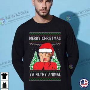 Ugly Christmas Sweater Kevin Merry Christmas Ya Filthy Animal Movie Ugly Christmas Sweater 3