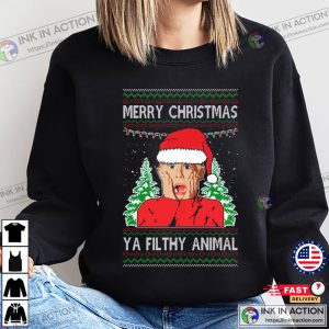 Ugly Christmas Sweater Kevin Merry Christmas Ya Filthy Animal Movie Ugly Christmas Sweater 4