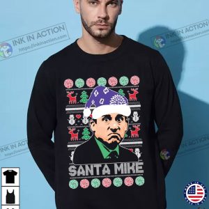 Ugly Christmas Sweater The Office Santa Mike Unisex Sweatshirt 2