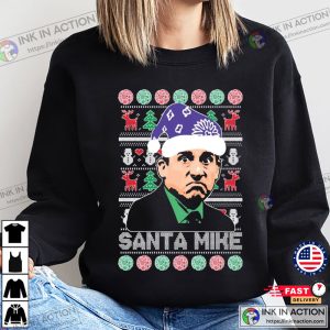 Ugly Christmas Sweater The Office Santa Mike Unisex Sweatshirt 3