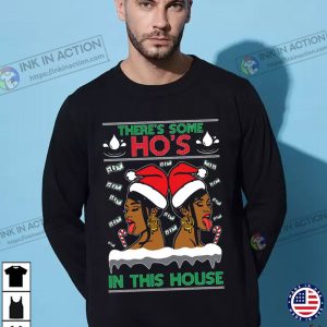 Ugly Christmas Sweater WAP Theres Some Hos In This House Unisex Sweatshirt 2