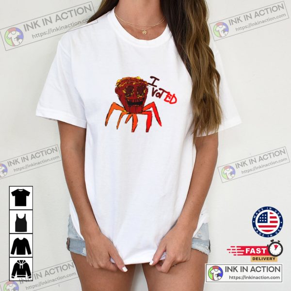 Ulster County Red Crazy Spider I Voted Graphic Tee